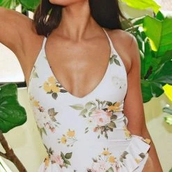 Power 2 The Flower P2F Dita One Piece Swimsuit In Vintage Rose One Piece Swimsuits