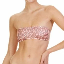 Tori Praver Royale Bandeau Bikini Top In Soleil Leopard