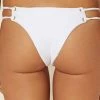 Bikinis Blue Life Roped Up Skimpy Jacquard Bottom In White 390-9354-WHT
