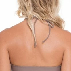 Luli Fama Cosita Buena Halter Bikini Top In Sandy Toes