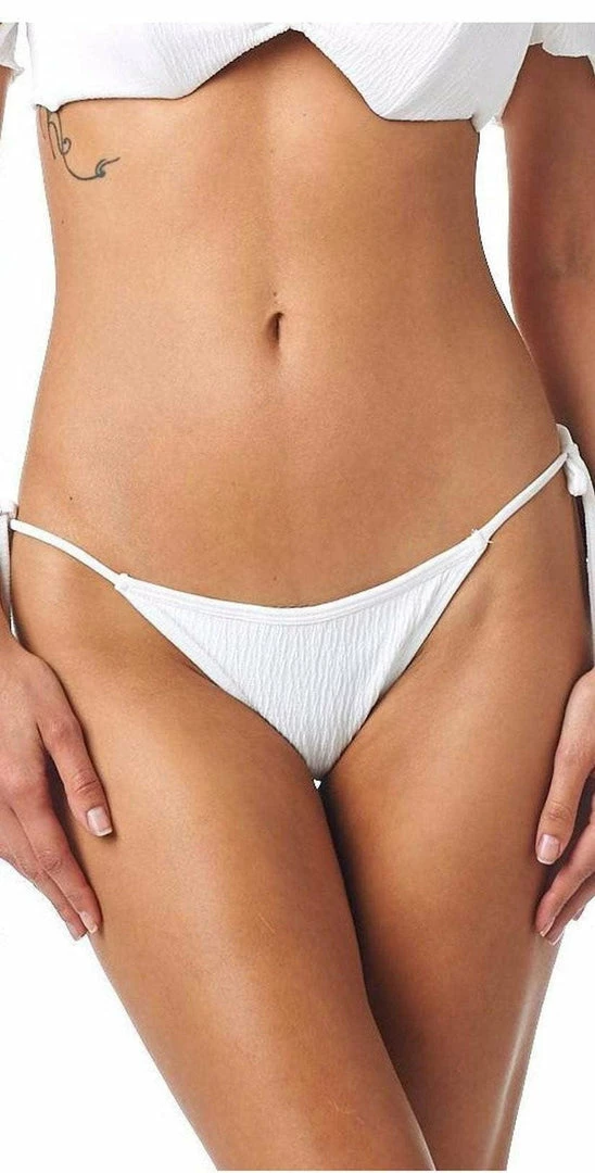 Montce Swim Bikinis Montce Blanc Tie Up Bottom In White