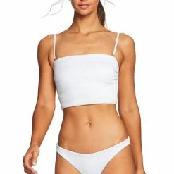 Swimsuits Vitamin A Luciana Full Cut Bikini Bottom In White EcoTex