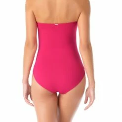Anne Cole Live In Color Twist Front Bandeau One Piece Swimsuit One Piece Swimsuits