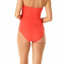Anne Cole Live In Color Twist Front Bandeau One Piece Swimsuit One Piece Swimsuits