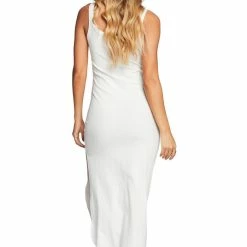 Vitamin A West Tank Dress Organic Rib In White Swimsuits