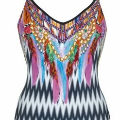 Sunflair Ethno Fantasy V Neck One Piece Swimsuit