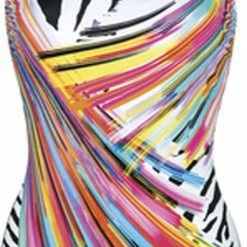 One Piece Swimsuits Sunflair Painted Curl Mastectomy One Piece Swimsuit