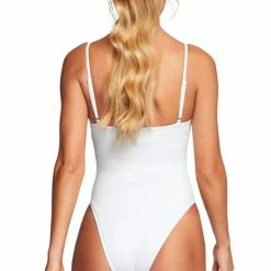 Swimsuits Vitamin A Jenna One Piece Swimsuit In White EcoTex