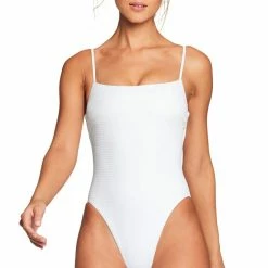 Swimsuits Vitamin A Jenna One Piece Swimsuit In White EcoTex