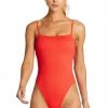 Vitamin A Jenna Full Cut One Piece Swimsuit In Red EcoTex Swimsuits
