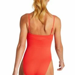 Vitamin A Jenna Full Cut One Piece Swimsuit In Red EcoTex Swimsuits