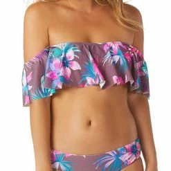 Raisins Tahiti Bloom Miami Bikini Bottom In Moonstone