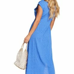 Vitamin A Florence Long Dress In Blue Swimsuits