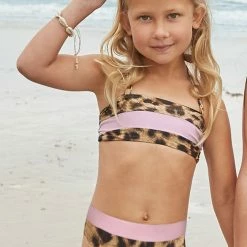 Bikinis PQ Swim Colorblock High Waist Girls Bikini Set