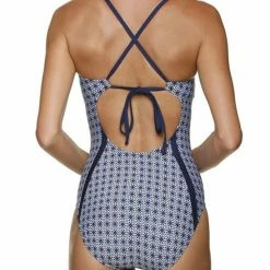One Piece Swimsuits Draper James For Helen Jon Nassau Geo Flower One Piece In Navy