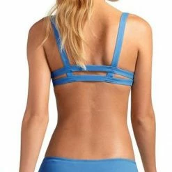 Vitamin A EcoLux Emelia Triple Strap Bottom In Mediterranean Blue Swimsuits