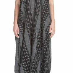 Elan Balloon Maxi In Black And White Stripes RGS5060 BLK Resort Wear