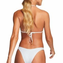 Vitamin A California High Leg Bikini Bottom In White EcoTex