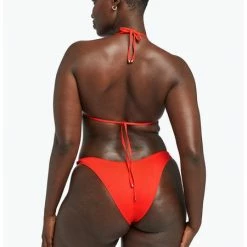 Vitamin A California High Leg Bottom In Poppy EcoLux Swimsuits