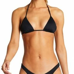 Vitamin A California High Leg Bottom In Black EcoLux