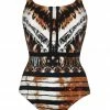 One Piece Swimsuits Sunflair Mastectomy Bronze Beauty One Piece