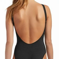 Vitamin A EcoRib Leah Full Coverage One Piece Swimsuit In Black