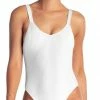 Vitamin A EcoRib Leah Full Coverage One Piece Swimsuit In White Swimsuits