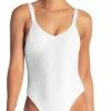 Vitamin A EcoRib Leah One Piece Swimsuit In White