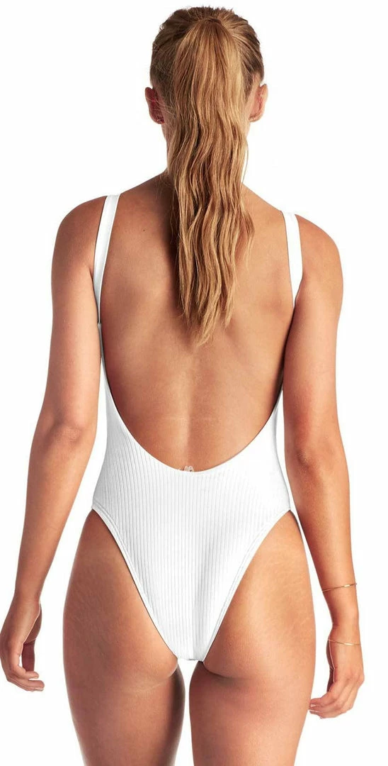 Vitamin A EcoRib Leah One Piece Swimsuit In White 4 Vitamin A EcoRib Leah One Piece Swimsuit In White