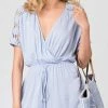 Pia Rossini Aubree Short Dress In Light Blue