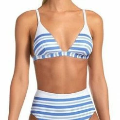 Vitamin A Moss Bralette Bikini Top In Regatta Stripe Swimsuits