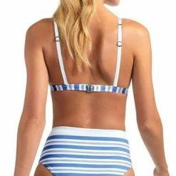 Vitamin A Moss Bralette Bikini Top In Regatta Stripe Swimsuits