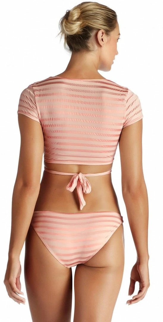 Vitamin A Ballerina Wrap Top In Pink Ballet Stripe Swimsuits 4 Vitamin A Ballerina Wrap Top In Pink Ballet Stripe Swimsuits