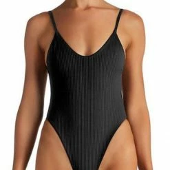 Swimsuits Vitamin A EcoRib Yasmeen One Piece In Black