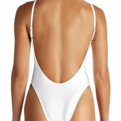 Swimsuits Vitamin A EcoRib Yasmeen One Piece In White