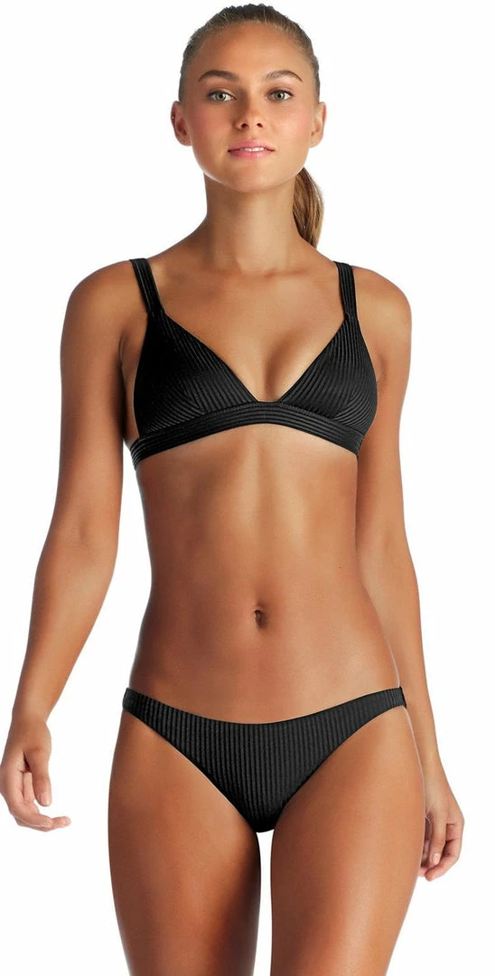 Vitamin A EcoRib Neutra Triangle Bikini Top In Black Swimsuits 3 Vitamin A EcoRib Neutra Triangle Bikini Top In Black Swimsuits