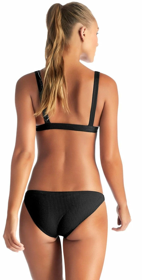Vitamin A EcoRib Neutra Triangle Bikini Top In Black Swimsuits 4 Vitamin A EcoRib Neutra Triangle Bikini Top In Black Swimsuits