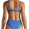 Vitamin A EcoRib Sienna High Waist Bikini Bottom In Beach Blue