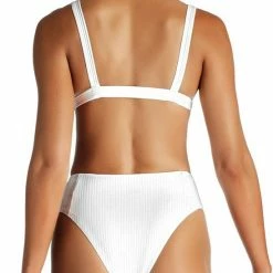 Vitamin A Sienna EcoRib High Waist Bottom In White 814B ERW