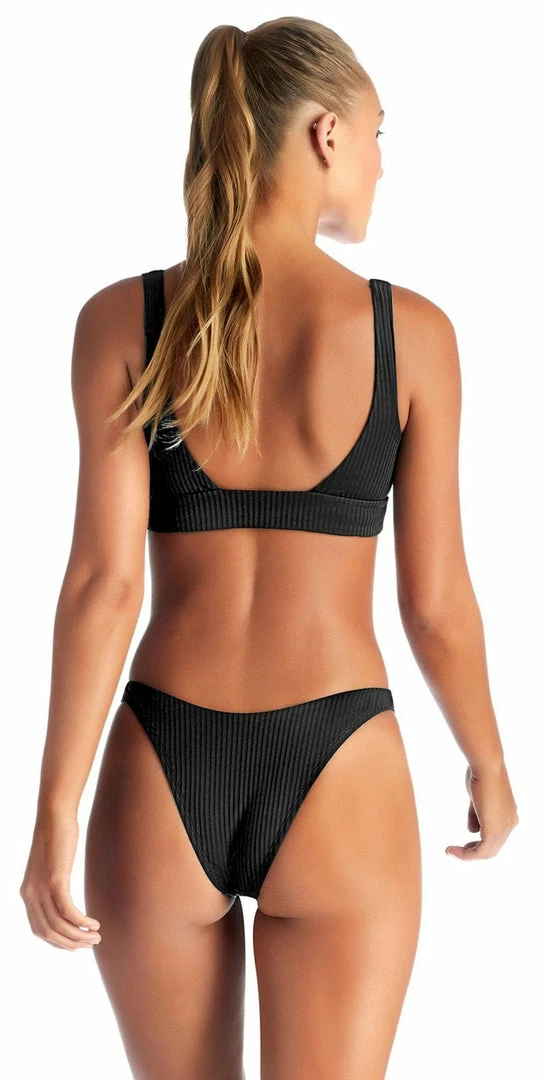 Vitamin A EcoRib California High-Leg Bottom In Black Swimsuits 3 Vitamin A EcoRib California High-Leg Bottom In Black Swimsuits