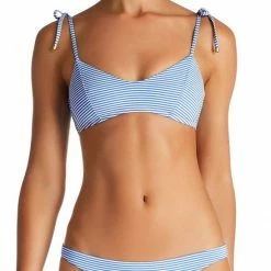 Vitamin A Luciana Bikini Bottom In Hamptons Stripe