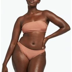 Vitamin A Mila Bandeau Bikini Top In Pink Sands Swimsuits