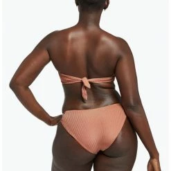 Vitamin A Mila Bandeau Bikini Top In Pink Sands Swimsuits