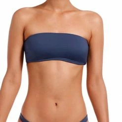 Vitamin A EcoLux Mila Bandeau Bikini Top In Deep Blue Swimsuits