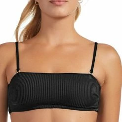 Swimsuits Vitamin A EcoRib Mila Bikini Top In Black