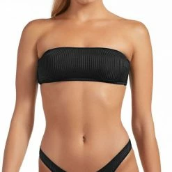 Swimsuits Vitamin A EcoRib Mila Bikini Top In Black