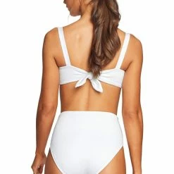 Vitamin A Barcelona Full Cut Bikini Bottom In White EcoTex