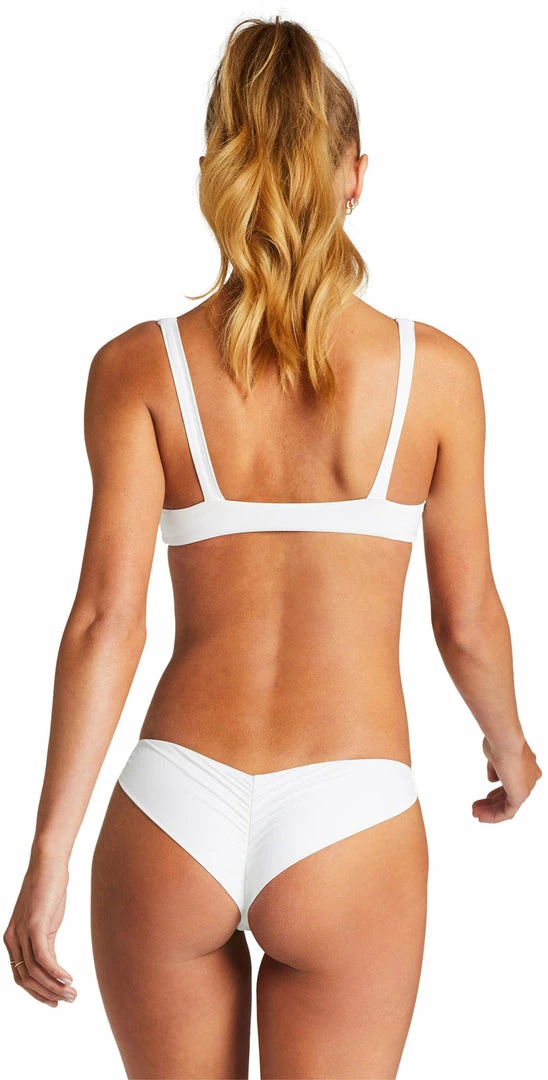 Vitamin A EcoLux Samba Ruched Back Bottom In White Swimsuits 3 Vitamin A EcoLux Samba Ruched Back Bottom In White Swimsuits