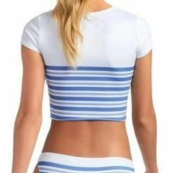 Vitamin A Luciana Full Coverage Bikini Bottom In Regatta Stripe Swimsuits