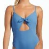 Swimsuits Vitamin A EcoRib Alma One Piece Swimsuit In Mediterranean Blue